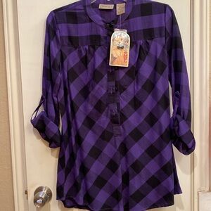Tunic top new with tags purple and